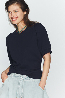 Maeve Puff-Sleeve Sweatshirt Tee | Anthropologie (US)