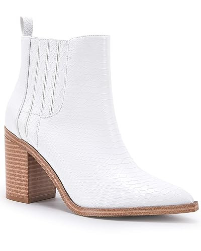 Imily Bela Womens Ankle Boots Pointed Toe Chunky Stacked Mid Heeled Faux Suede Leather Booties | Amazon (US)