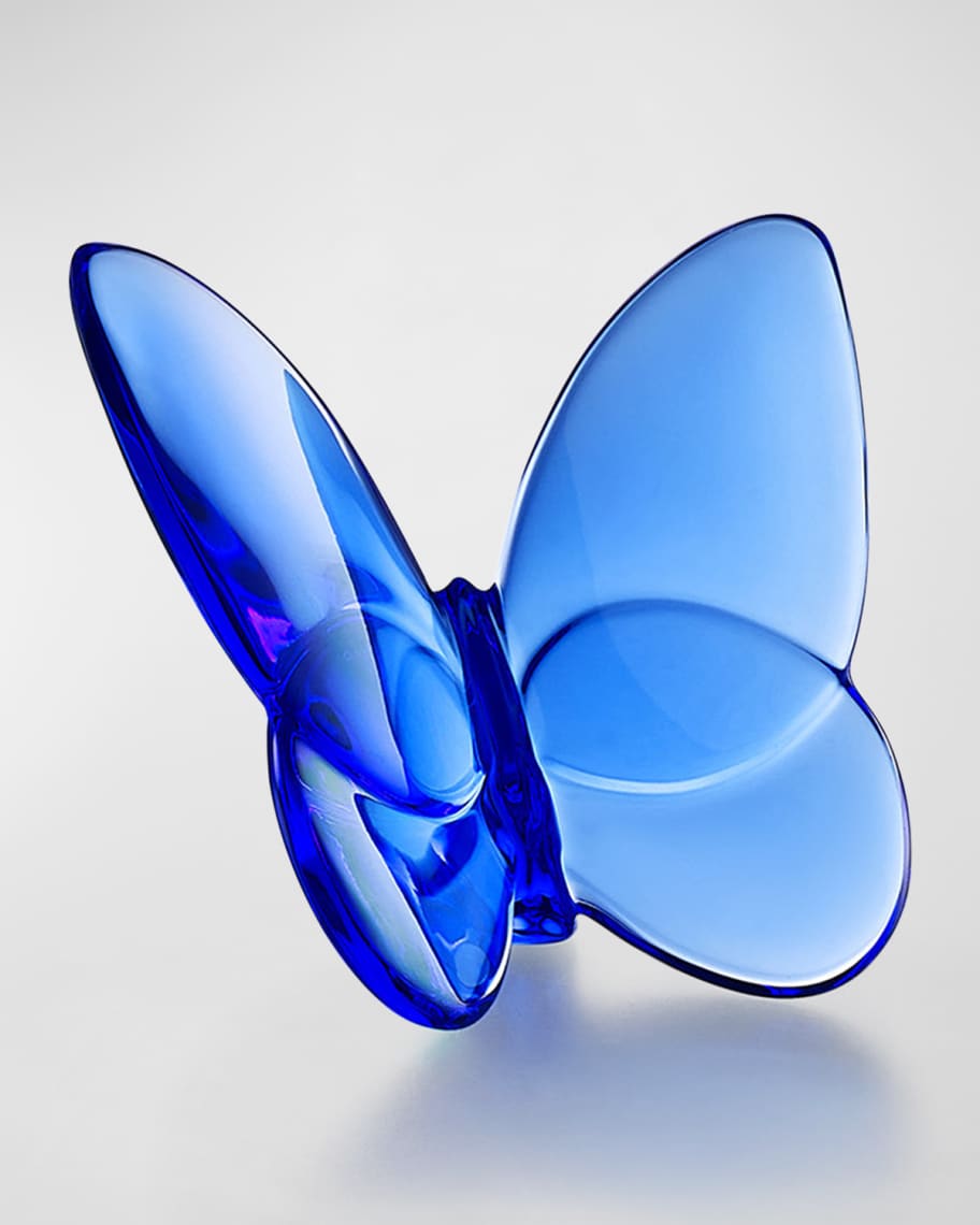 Baccarat 2.5" Lucky Crystal Blue Butterfly | Horchow