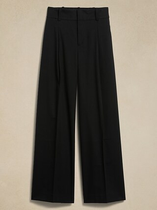 Loulou Wide-Leg Flannel Pant | Banana Republic Factory