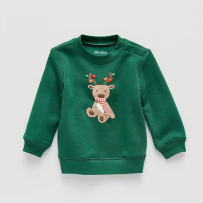 new!Okie Dokie Baby Boys Round Neck Fleece Long Sleeve Sweatshirt | JCPenney