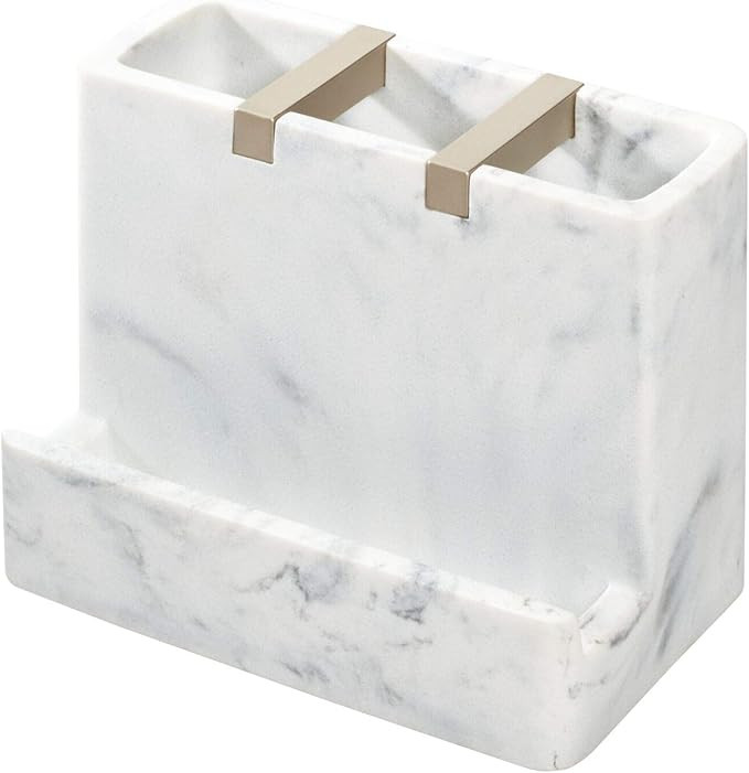 iDesign Dakota Resin Marble Vanity Center for Toothbrush, Cell Phone, Bathroom Countertops, Desks... | Amazon (US)