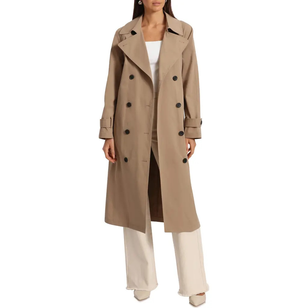 Avec Les Filles Oversize Lightweight Trench Coat in Tan at Nordstrom, Size Large | Nordstrom