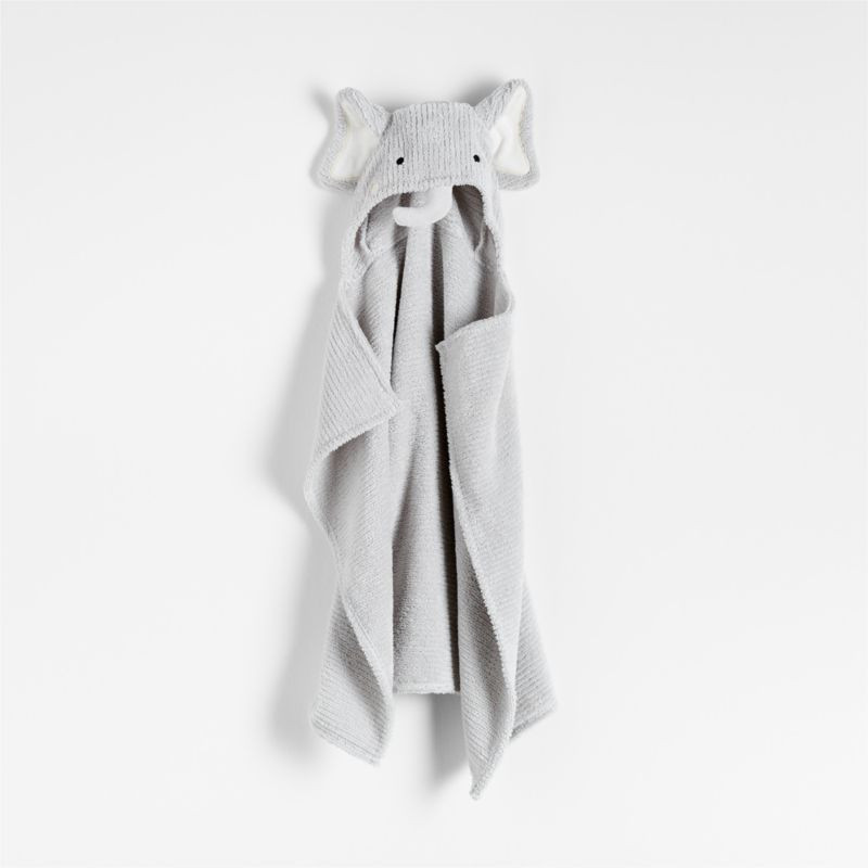 Elephant Organic Hooded Personalized Baby Towel + Reviews | Crate & Kids | Crate & Barrel