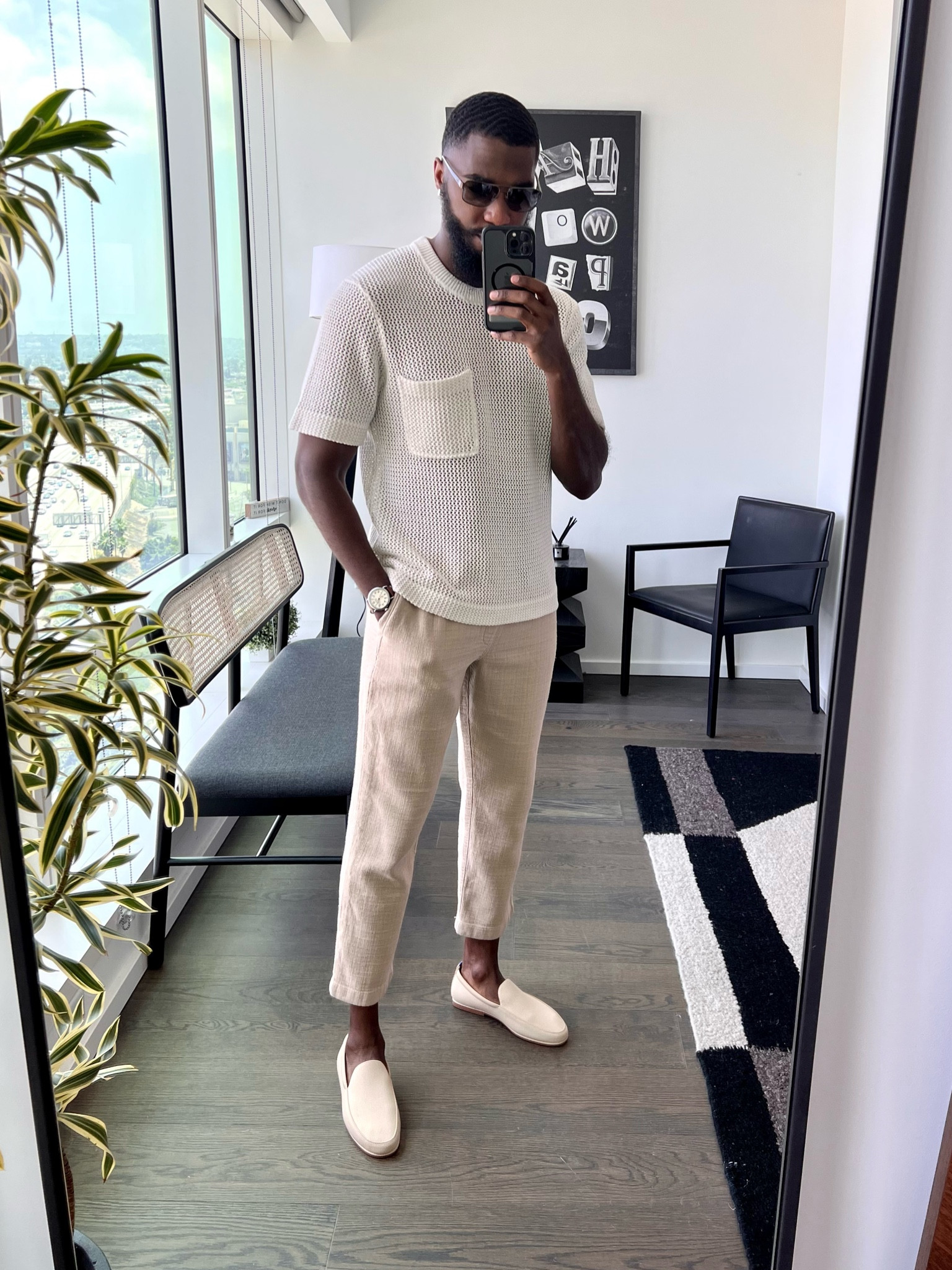 One of my go to summer outfits. Comfortable, breathable, and light colored. Pieces are linen and crochet.

#LTKmens