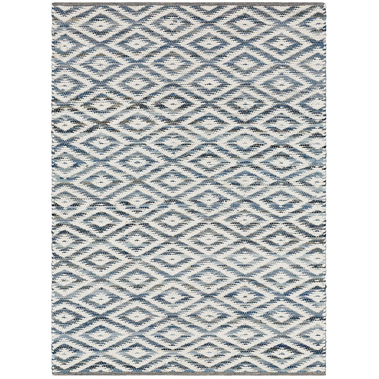 GAP Home Hand Woven Denim and Jute Diamond Indoor Area Rug, Blue and White, 8x10 - Walmart.com | Walmart (US)