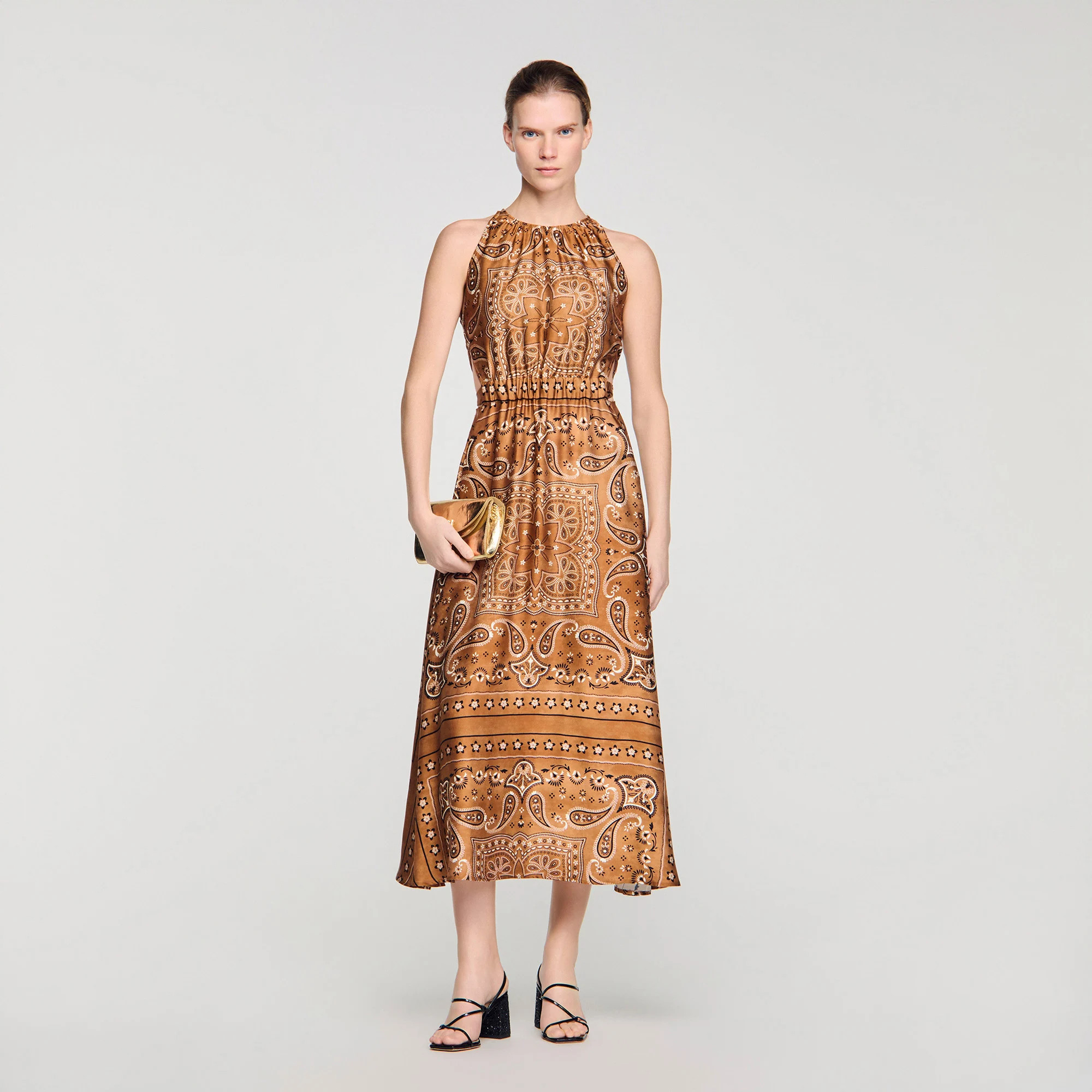 Bandana-print maxi dress | Sandro US | Sandro-Paris US