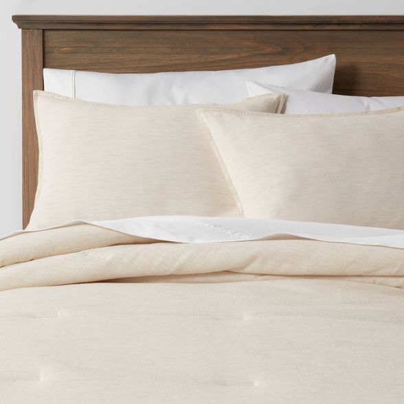 Space Dyed Cotton Linen Comforter & Sham Set - Threshold™ | Target