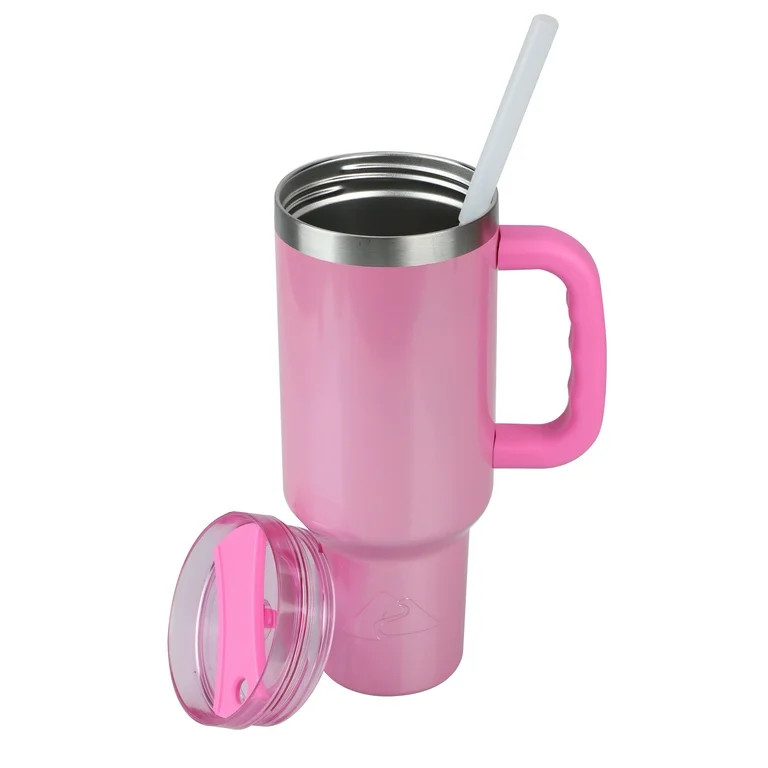 Ozark Trail 40 oz Vacuum Insulated Stainless Steel Tumbler Pink | Walmart (US)