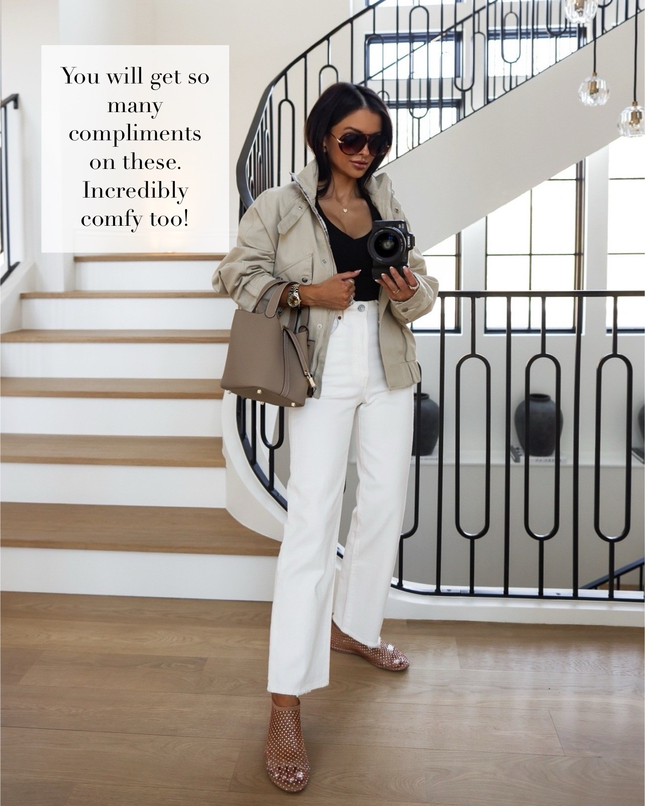 Spring shoe pick under $30 and they look so chic. These Amazon mesh flats give that designer inspired Mino flat look for less and instantly elevate a simple outfit. Styled with Levi’s white jeans, an Amazon bodysuit under $15, designer inspired sunglasses, and a Zara spring jacket for an easy business casual spring outfit.

miamiamine amazon mesh flats spring shoes under 30 mino flat look for less levi’s white jeans amazon bodysuit under 15 zara spring jacket business casual spring outfit chic affordable shoes spring outfit ideas designer inspired accessories

#LTKWorkwear #LTKootd #LTKspringtrends