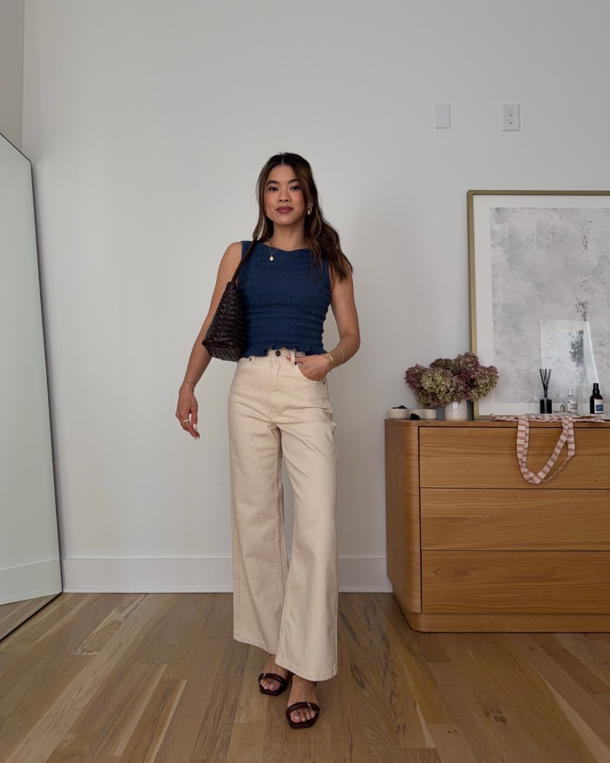 Sizing info:
•Pants size 2 in Mottled Ecru
•Top size XS 

petite fashion, get dressed with me, outfit inspiration, ootd, nashville outfit, Nashville influencer, petite style, vacation style, casual outfits, mom style, petite pants, spring outfits, spring outfit info, spring pants, spring outfit idea, spring top, spring bag, spring sweater, spring shoes, Spring jeans, white jeans, cream jeans, sezane jeans, spring sandal  

 @SEZANE @abercrombie 

#LTKootd #LTKSeasonal #LTKPetite