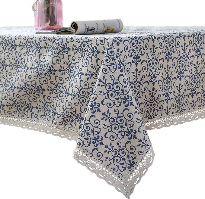 famibay Vintage Square Tablecloth,Everyday Kitchen Table Cloth Indoor Outdoor Decorative Macrame ... | Amazon (US)