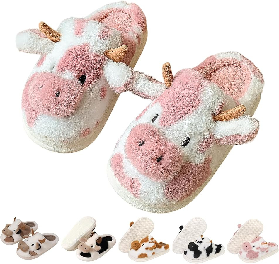 Lindas y acogedoras pantuflas de animales peludas para mujer, pantuflas de invierno c\u00e1lidas ... | Amazon (US)