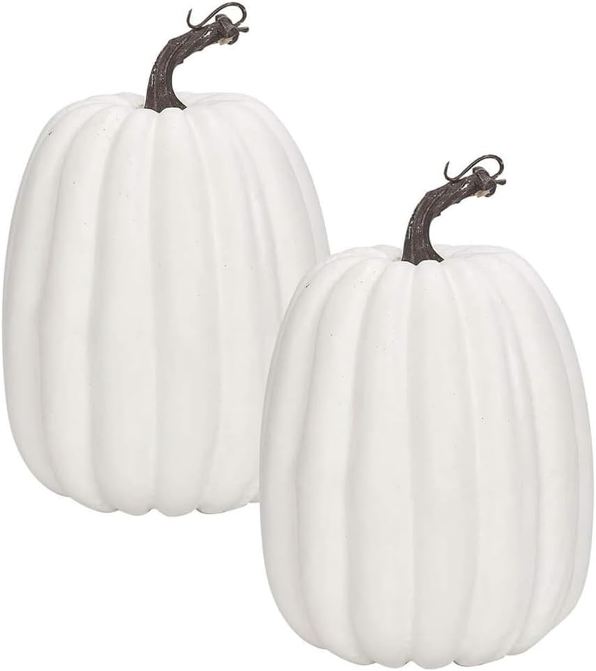 WESAPPINC 2PCS Big White Pumpkins Faux Foam Pumpkins for Fall Autumn Season Halloween Thanksgivin... | Amazon (CA)
