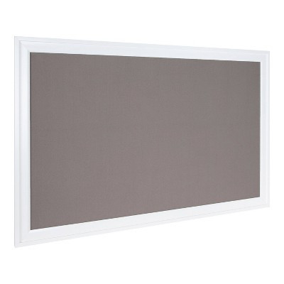 23.5" x 29.5" Bosc Pinboard White - DesignOvation: Gray Linen Surface, Transitional Frame, Mounting Hardware Included | Target