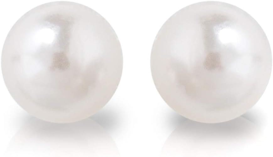 Humble Chic Simulated Pearl Studs - Hypoallergenic Big Classic Faux Round Oversized Ear Stud Earr... | Amazon (US)