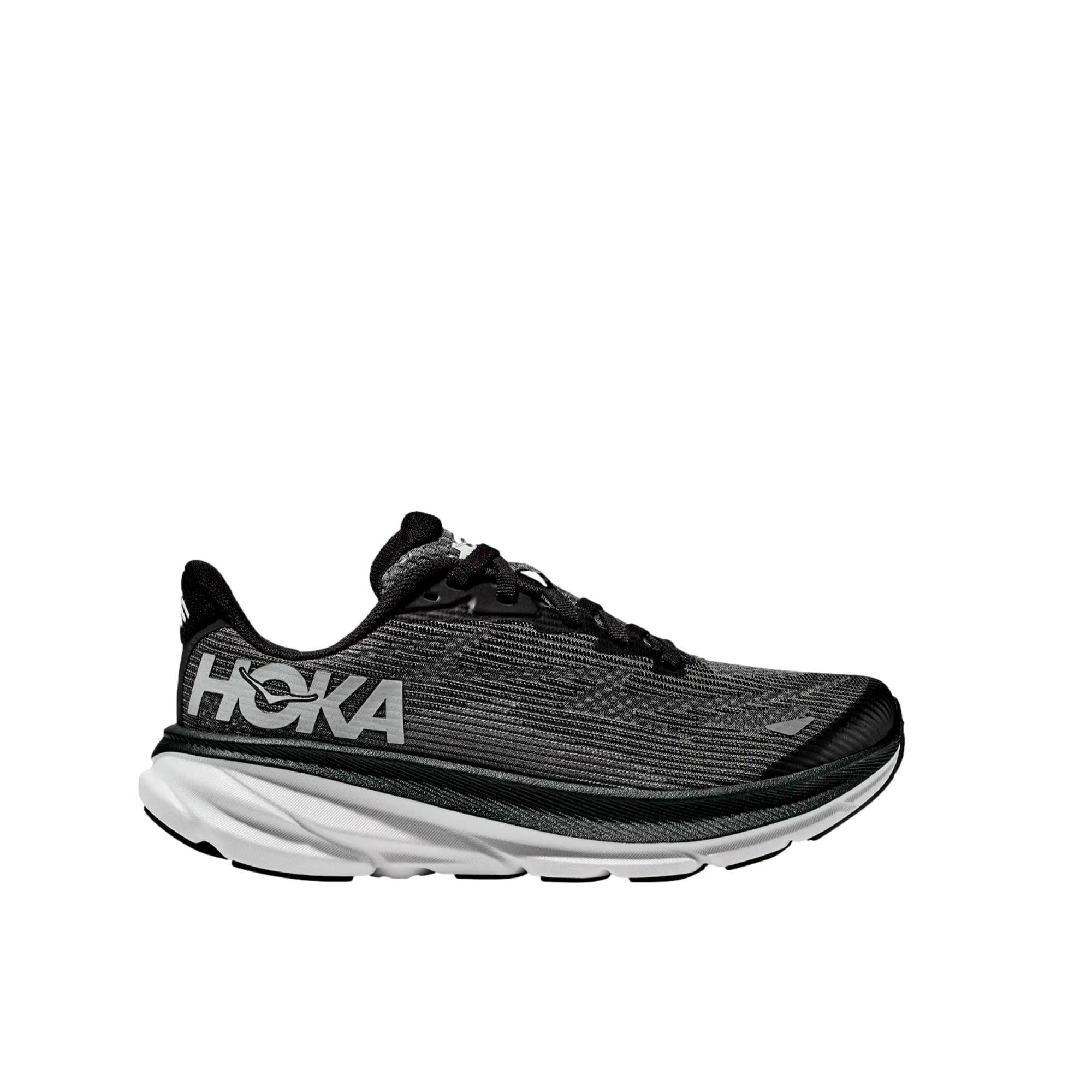 Hoka Clifton 9 Black / White 1131170-BWHT Grade-School | Shop Simon