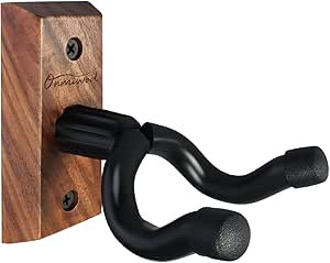Guitar Wall Mount, Black Walnut Wood Guitar Hanger, U-Shaped Guitar Wall Hanger Mount, Guitar Hol... | Amazon (US)