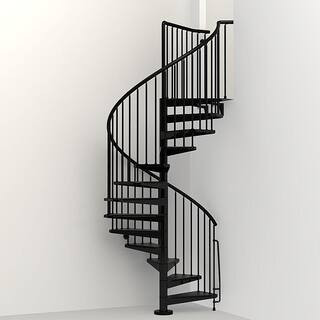 Arke Civik 55 in. Black Spiral Staircase Kit | The Home Depot