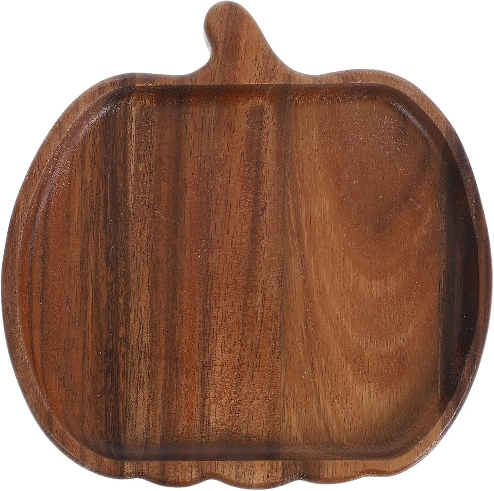 PRETYZOOM Halloween Charcuterie Board Pumpkin Wood Serving Tray Fall Harvest Appetizers Plate Des... | Amazon (US)
