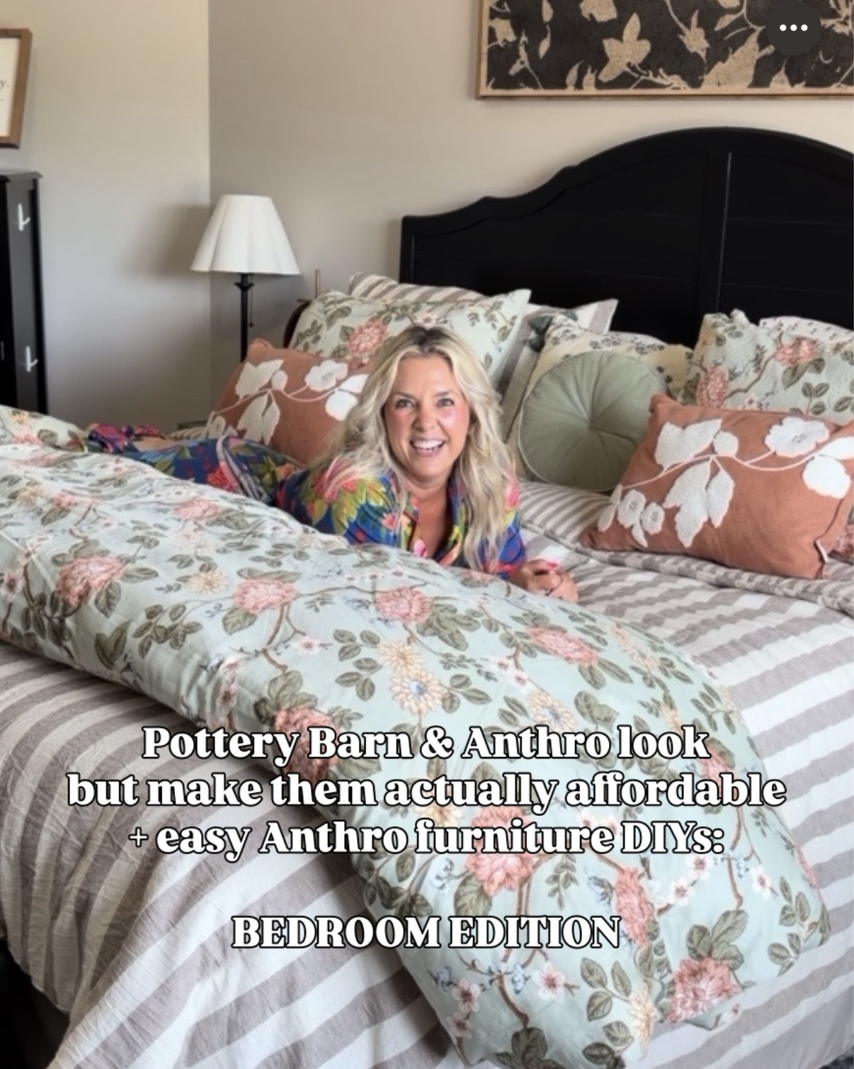 Affordable bedding that looks like Pottery Barn + easy DIYs to get an Anthro look for WAY less from Amazon @Walmart & @Target 

DIY Tips:
- The Nightstands: put my own spin on the $$$ Anthropologie dressers by using Ikea Rast nightstands, epoxy resin + floral moulds & a little paint! I used my paint sprayer but I’ve done this project by hand with a paint brush so it’s easily done that way too! The resin epoxy is so easy to use (just mix 1:1, pour in the moulds, let dry) & the Loctite adhesive I used is super strong!
- The @Wayfair headboard: I painted & sealed with the Minwax topcoat linked below, that’s it!!

BEST furniture paint & the only one I’ll use is Fusion Mineral Paint - use discount code: popofcolorfmp at the Fusion Mineral paint website for the best furniture paint that requires no sanding!! All my supplies are linked below!

#LTKOver40 #LTKHome #LTKSaleAlert