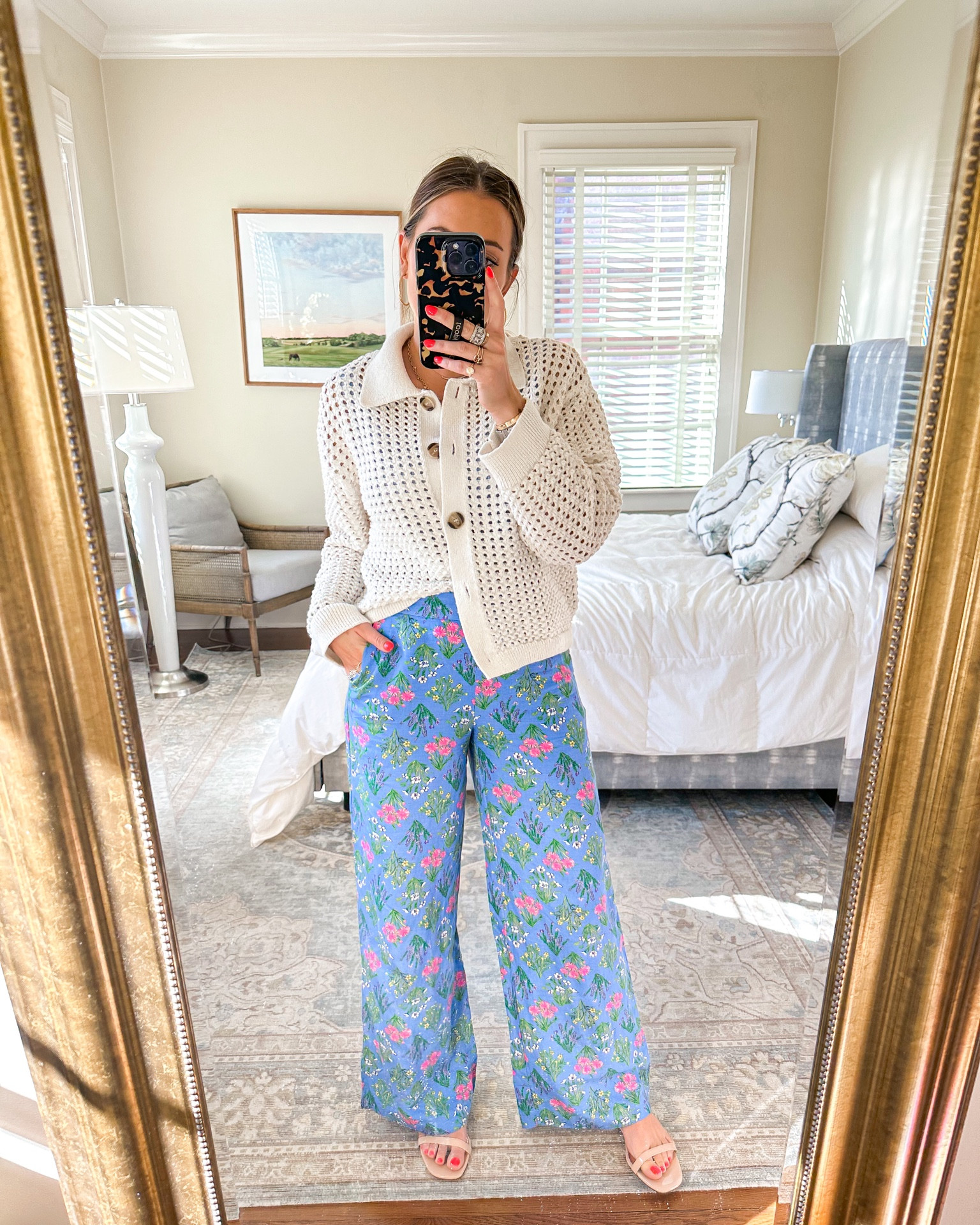 Loving this casual spring outfit! These printed pants from LOFT are amazing, im wearing an xsmall & am 5’2. Exact cardigan is old, linking similar here 

#LTKSeasonal #LTKFind #LTKunder100