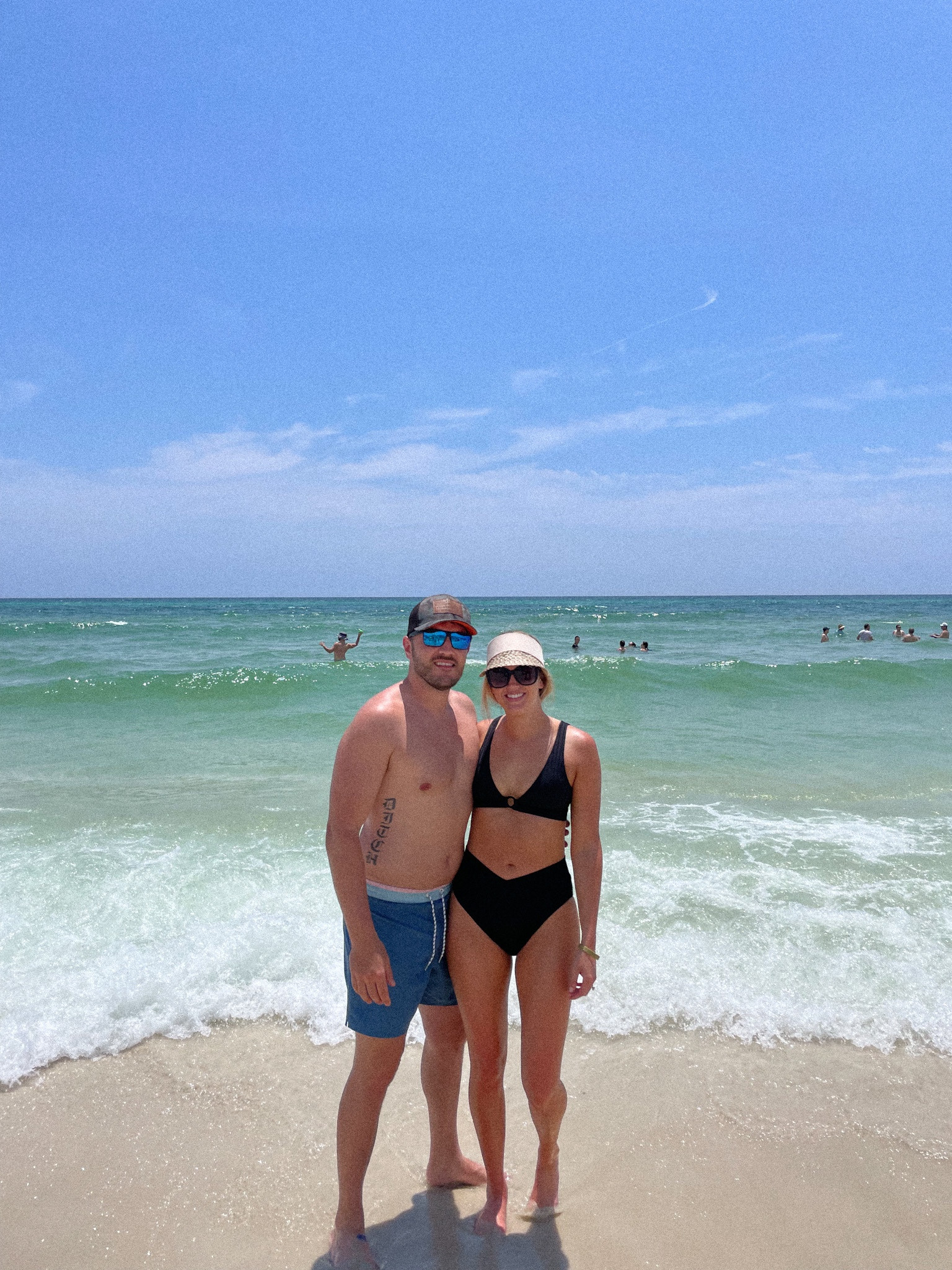 Just a little tired after the best beach trip with our littles 🙃❤️ 

#LTKswim #LTKtravel