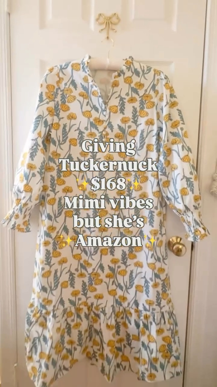 ✨ The Amazon Fall Dress That Looks Straight Out of Tuckernuck ✨

If you’ve been searching for the perfect fall transition dress, this is it. She gives all the designer-inspired Tuckernuck energy — crisp poplin, puff sleeves, golden floral print — but at the Amazon price point we love.

Why this dress is blowing up on LTK right now ⬇️
🌼 Fall Wedding Guest Dress → polished, feminine, and timeless for special events
📚 Teacher Outfit for Back to School → elevated but comfortable with flats or boots
💼 Office Outfit Idea → cardigan + loafers = effortless weekday polish
🌙 Date Night Outfit → add statement earrings + heels for instant romance
🍁 Everyday Fall Outfit → style with boots + a tote for your seasonal uniform

It’s versatile, timeless, and makes you look put-together even on the busiest days. Save this one now — it’s an Amazon dress you’ll wear on repeat all season.

#AmazonFashionFinds #FallOutfitIdeas #WeddingGuestDress #TeacherOutfit #DateNightOutfit #PreppyStyle #FeminineStyle #LookForLess #TuckernuckStyle 

#LTKSeasonal #LTKWorkwear #LTKWedding