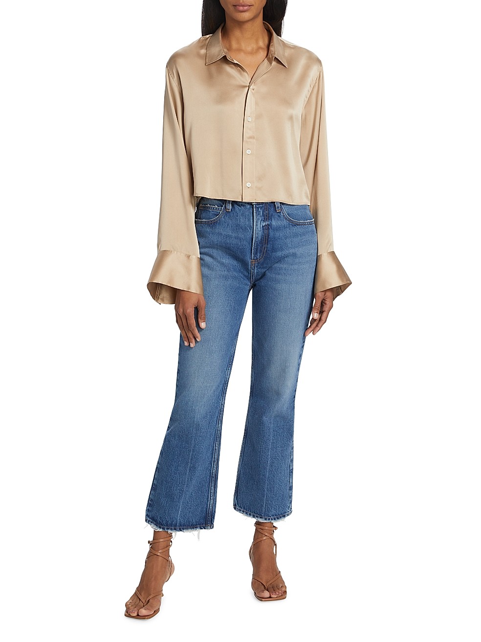 Cropped Silk Top | Saks Fifth Avenue