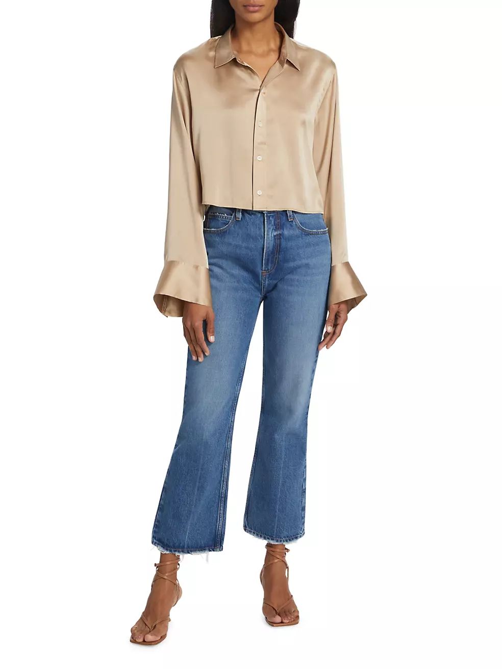 Cropped Silk Top | Saks Fifth Avenue