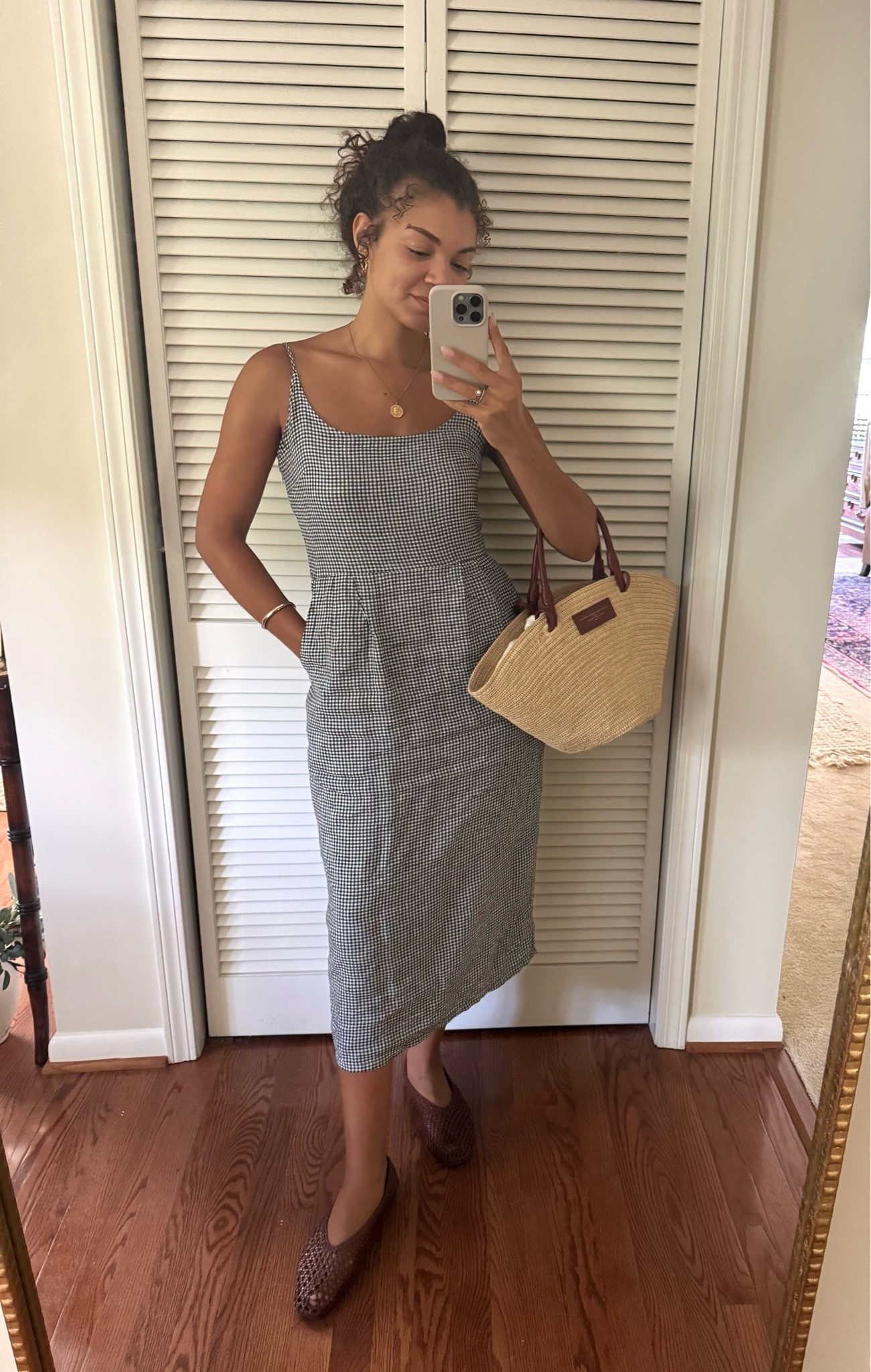 I love this gingham dress from Quince!

#LTKootd