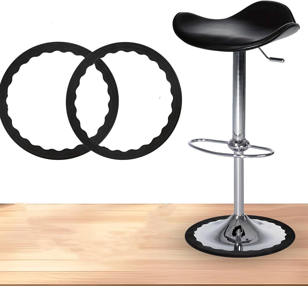 2 Pack Bar Stools Leg Protectors Ring, Non Slip Silicone Chair Leg Floor Protector, Pads Bottom P... | Amazon (US)