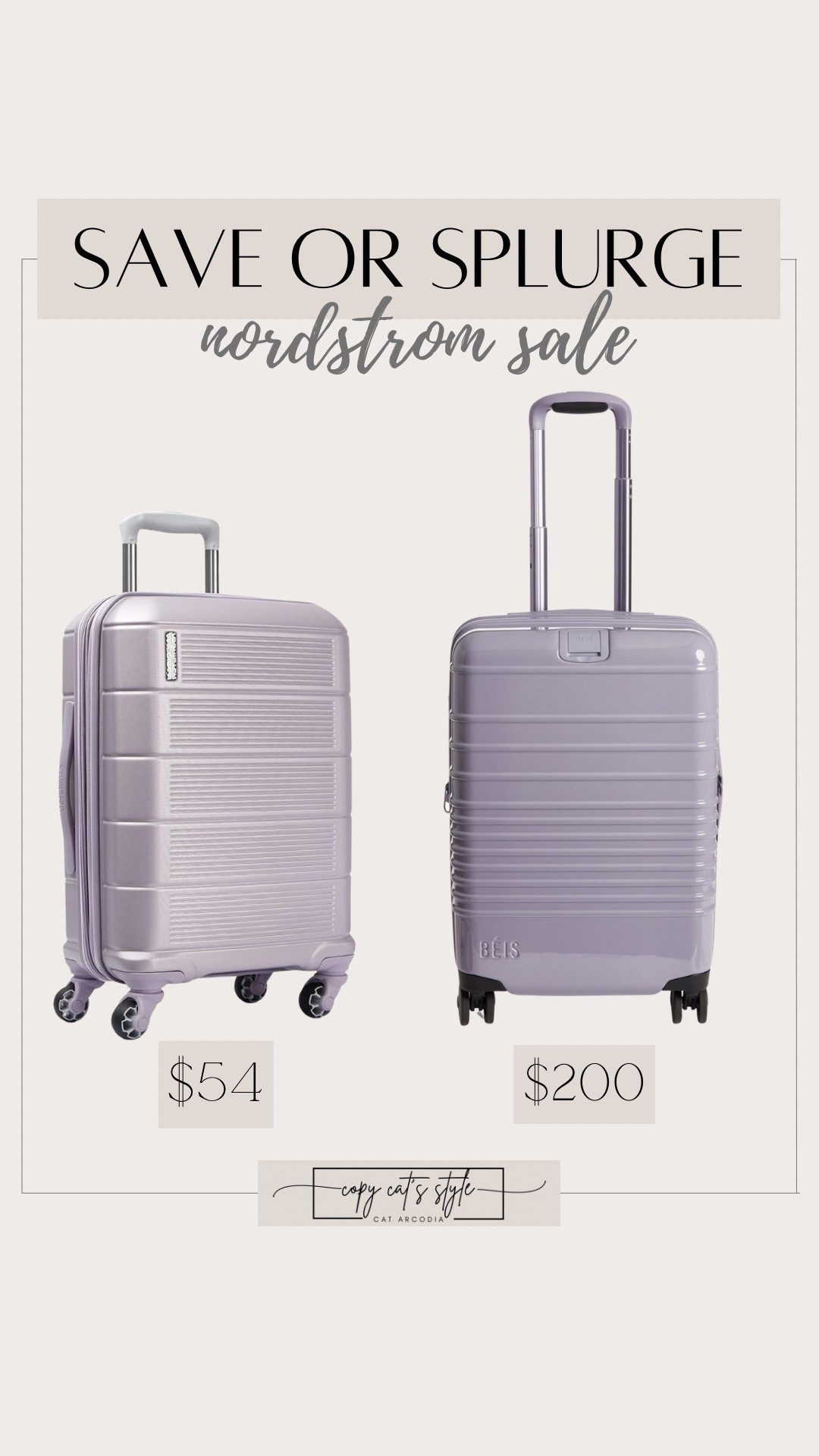 Nordstrom looks for less. Save or splurge on Nordstrom luggage. Beis luggage. Amazon luggage. 

#LTKSaleAlert #LTKTravel #LTKFindsUnder100