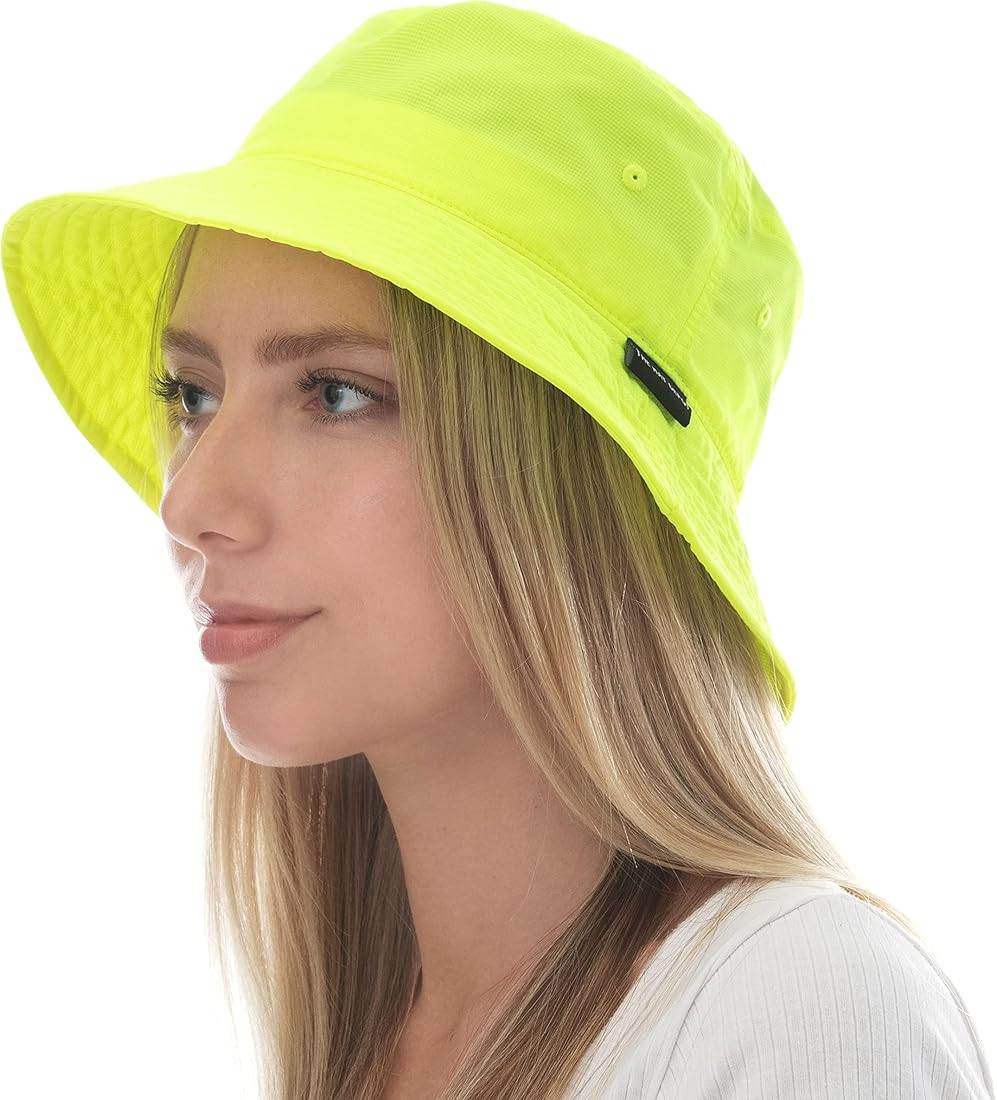 The Hat Depot Lightweight, Quick Dry Polyester Packable Nylon Bucket Sun Hat | Amazon (US)