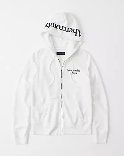 Full-Zip Logo Hoodie | Abercrombie & Fitch US & UK