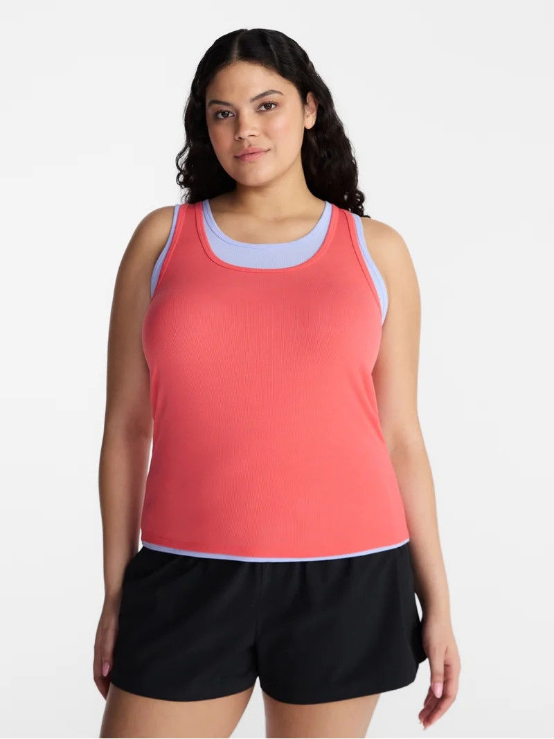 Avia Women's Double Layer Tank Top, Sizes XS-XXXL - Walmart.com | Walmart (US)