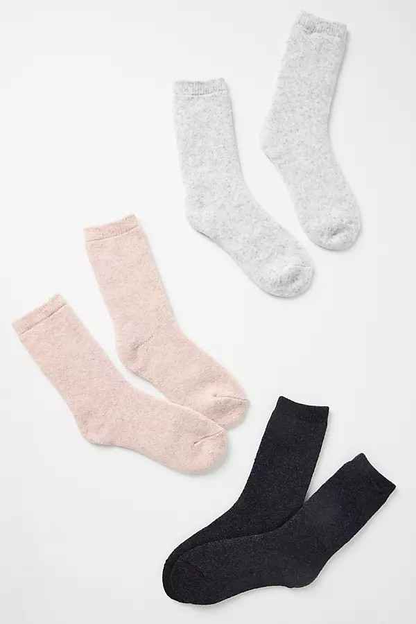 Lemon Set of Three Wool Hiker Socks By Lemon in Beige | Anthropologie (US)