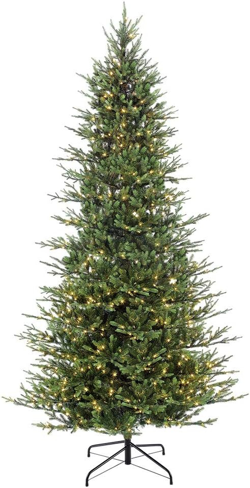 Puleo International 9 Foot Pre-Lit Slim Balsam Fir Artificial Christmas Tree with 800 Clear Light... | Amazon (US)