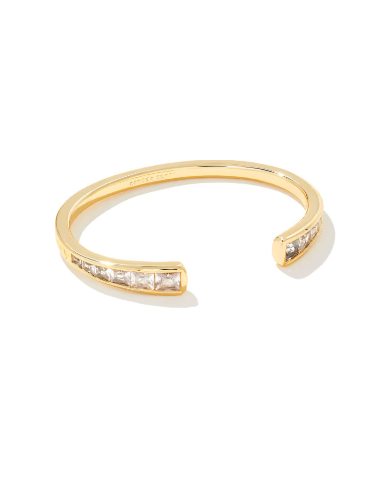 Parker Gold Cuff Bracelet in White Crystal | Kendra Scott | Kendra Scott
