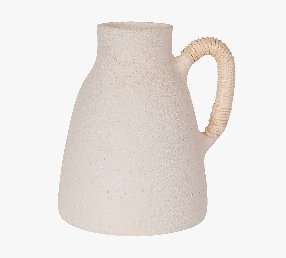 Ophelia Handcrafted Terracotta Vase With Single Handle | Pottery Barn (US)