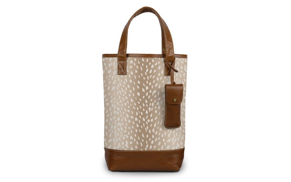 Westport Wine Tote - Leather Patch | Barrington Gifts