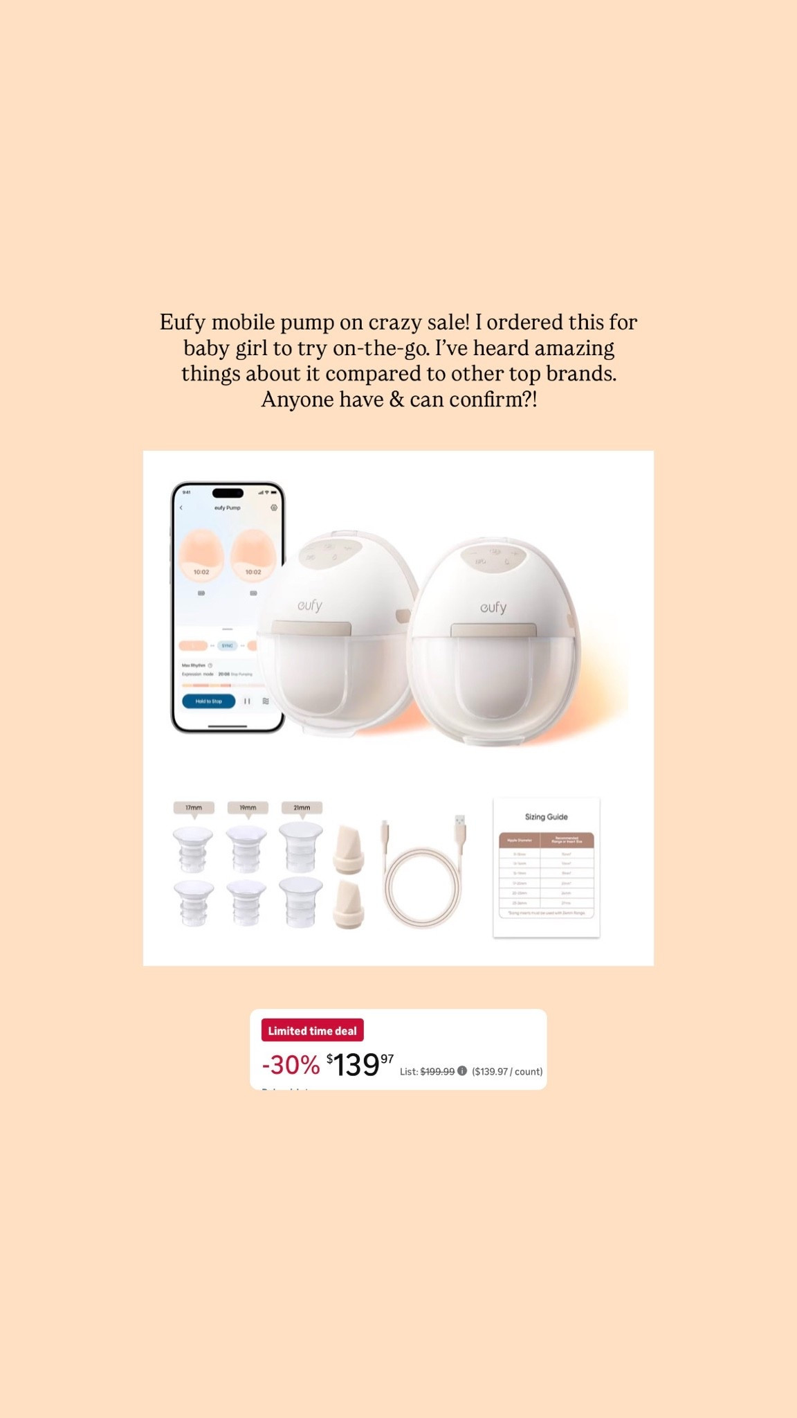 Eufy mobile breast pump on super sale! #amazonfind #pumping #breastfeeding #momthings #newbornessential

#LTKmomlife #LTKBaby #LTKSaleAlert