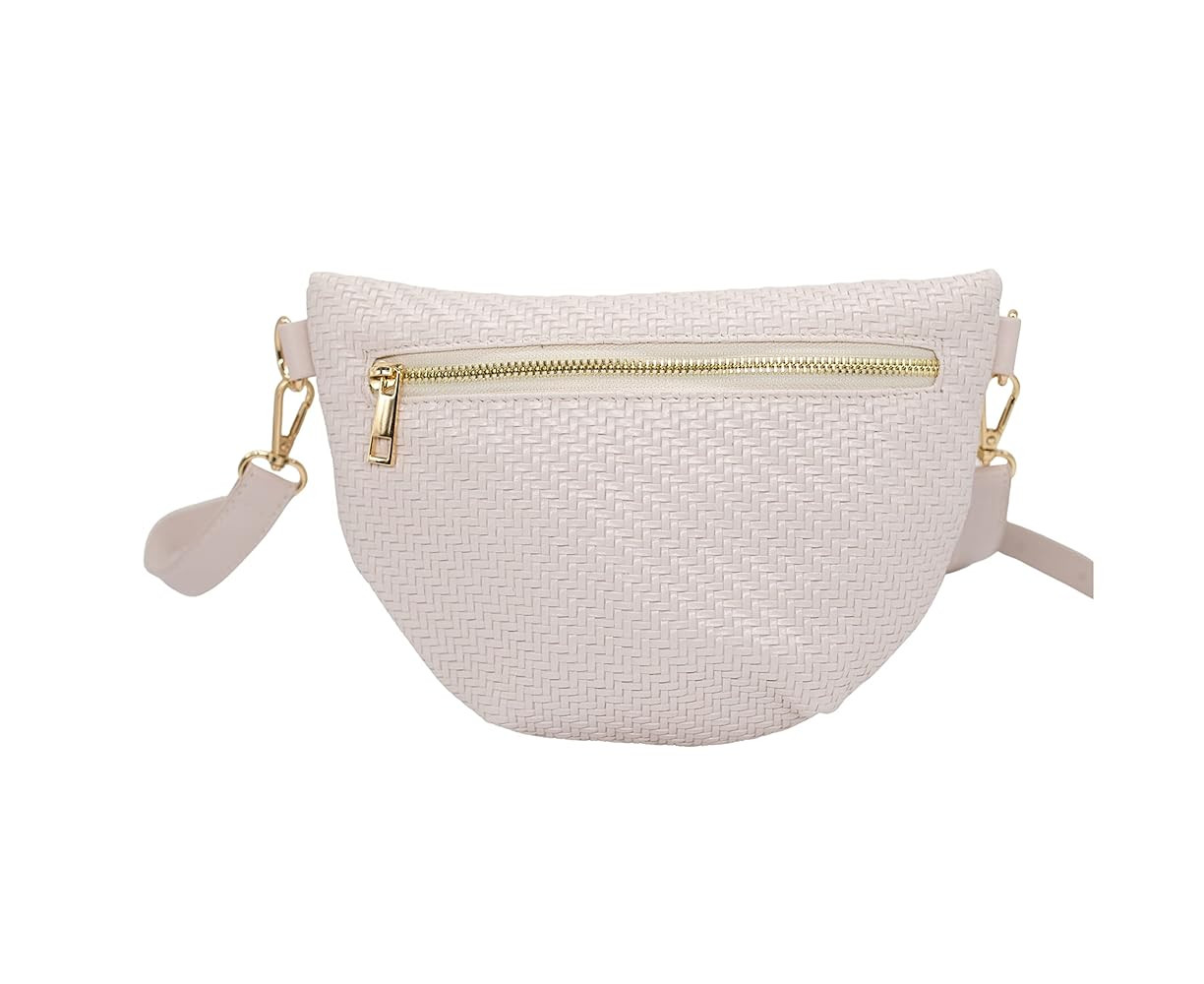 Nylon Fanny Pack, Fashion Waist Pack Bag, Adjustable Fanny Bag, for Women, Men, and Kids (Nude Ba... | Amazon (US)