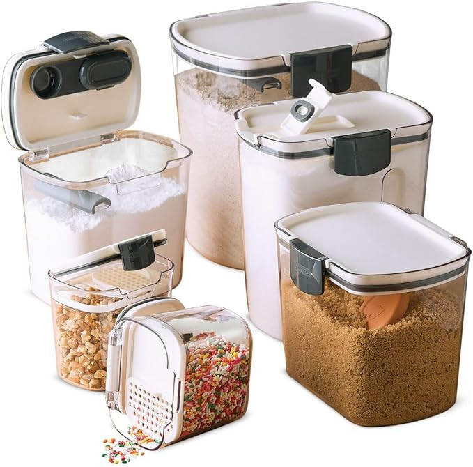 Progressive ProKeeper Baker's Airtight Kitchen Storage Canister Container Set for Flour, Sugar & ... | Amazon (US)