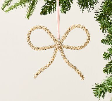 LoveShackFancy Gold Bow Ornament | Pottery Barn (US)