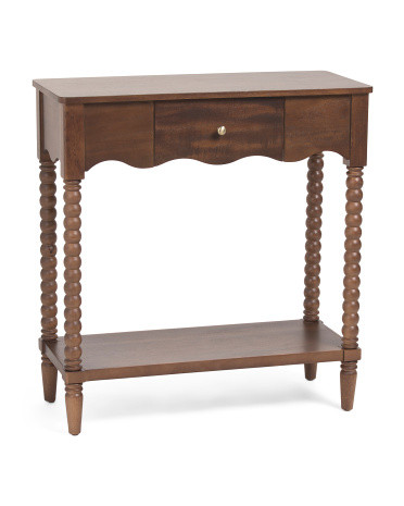 32x34 Scalloped 1 Drawer Console Table | TJ Maxx
