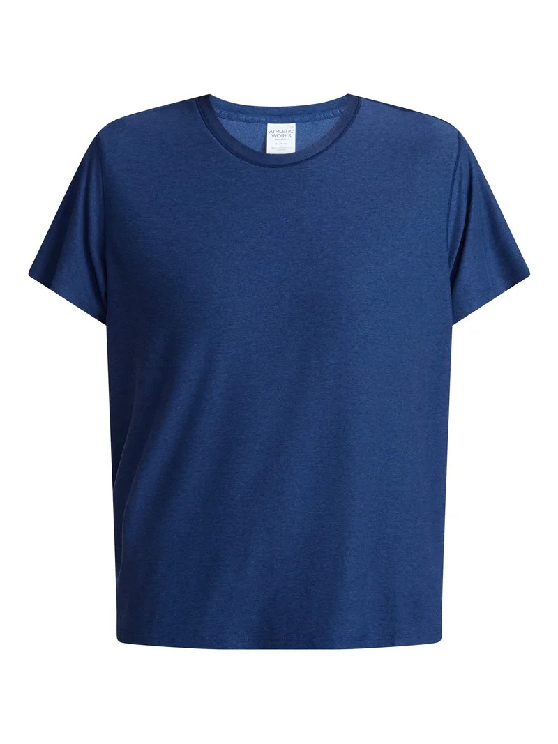 Athletic Works Women's and Women's Plus Relaxed ButterCore Tee with Short Sleeves, Sizes XS-4X | Walmart (US)