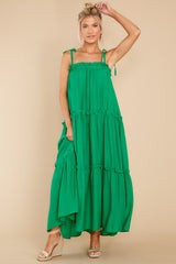 Light Up The Room Kelly Green Maxi Dress | Red Dress 