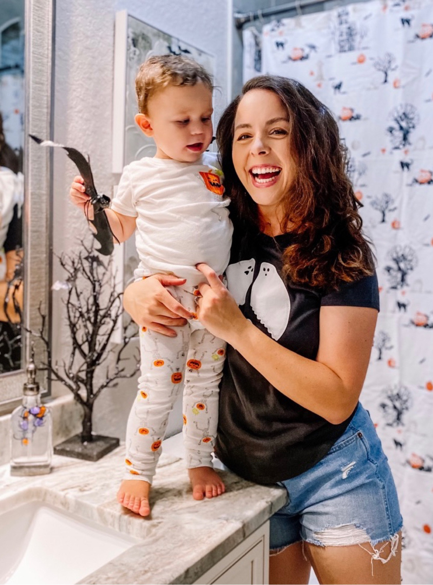 Halloween pajamas. Halloween graphic tee. 

#LTKSeasonal #LTKunder50 #LTKfamily