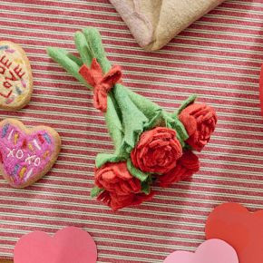 Felt Valentine's Red Roses | West Elm (US)